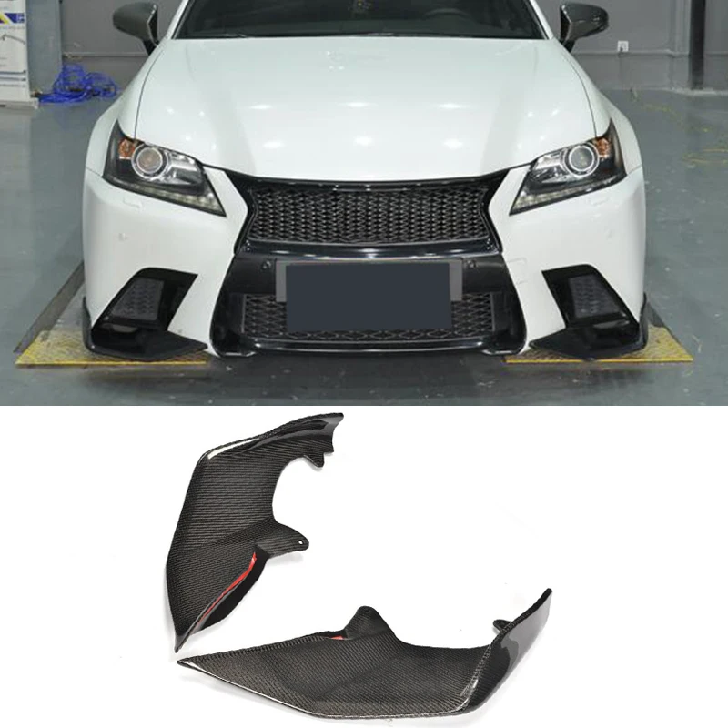 Щитки переднего бампера из углеродного волокна фартук разветвители для Lexus GS F Sport