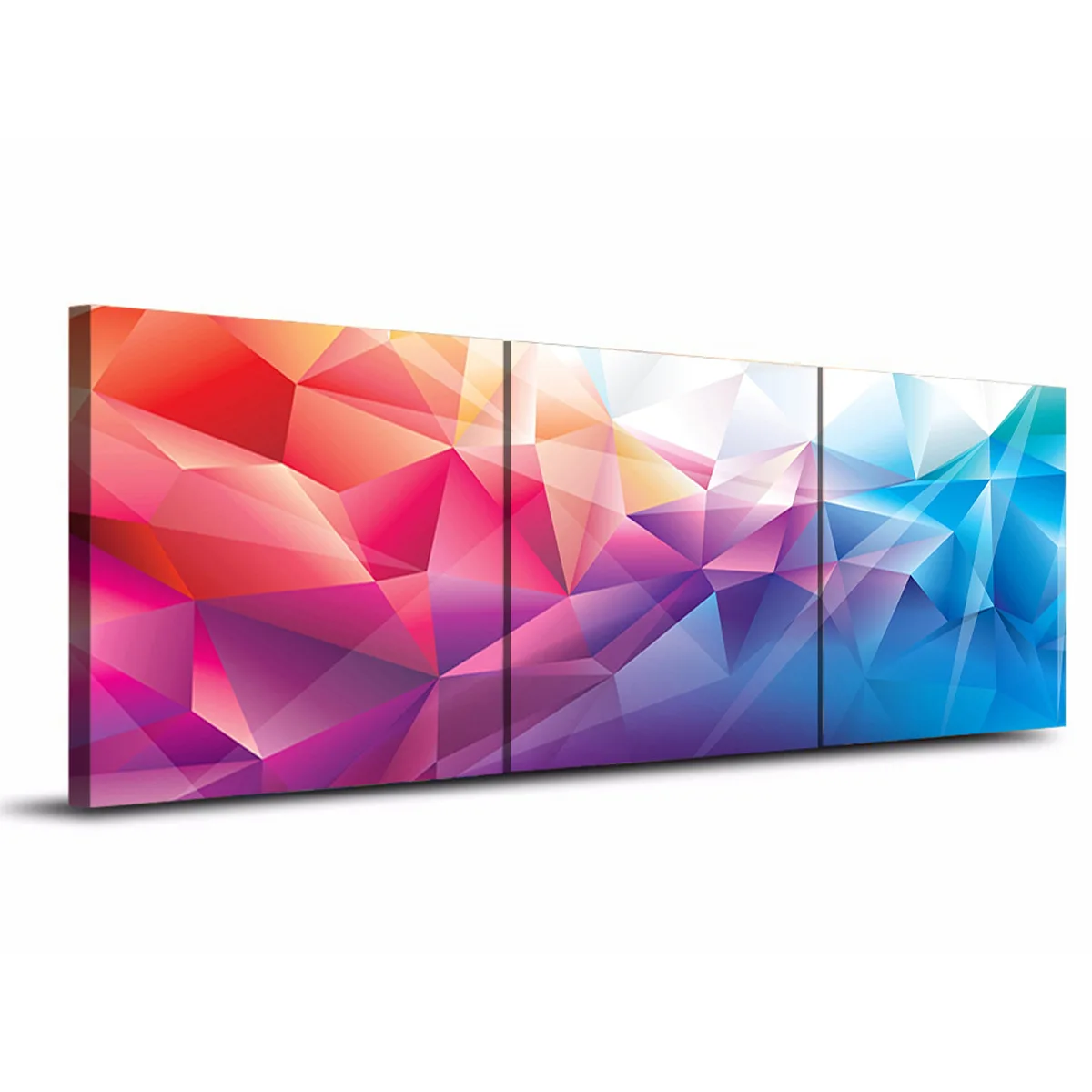 Три цвета многоугольная абстрактная живопись домашнее украшение холст картина