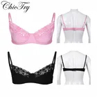 Новое поступление, мужской бриллиантовый Гладкий тканевый и кружевной бюстгальтер без косточек, топ с регулируемыми лямками