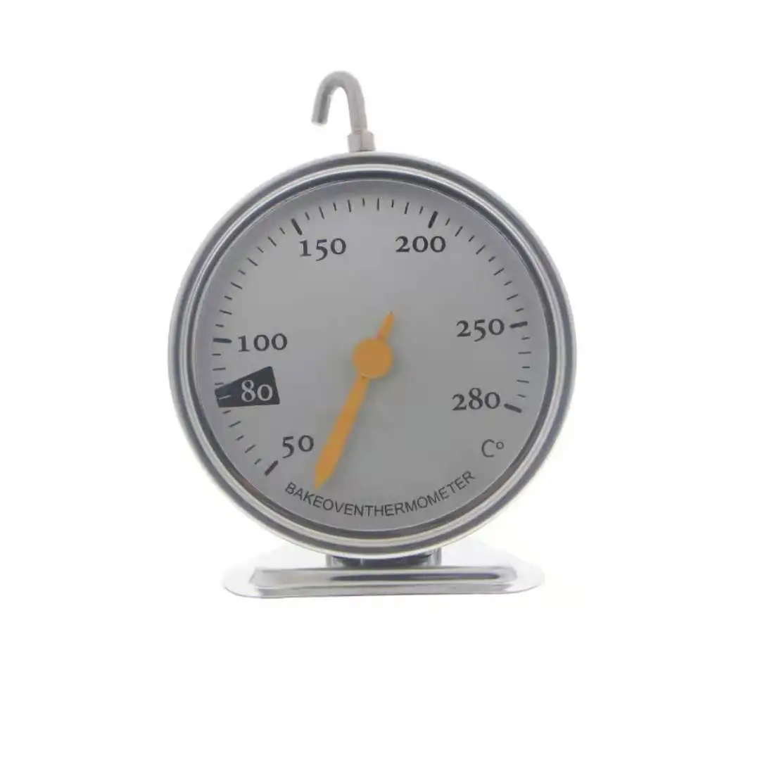 

50-280 Celsius Stainless Steel Oven Thermometer Hang Or Stand Large Dial Baking BBQ Cooking Meat Food Temperature Measurement