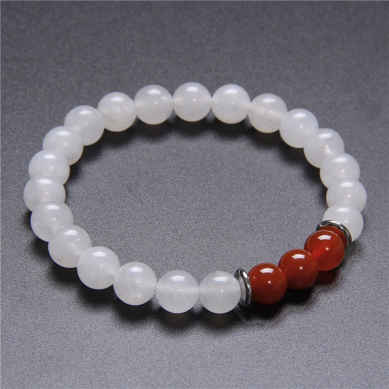 

Fashion Women Bracelet Handmade Natural Black Red White Agates Carnelian Beads Charm Bracelet for Women Female Jewelry Gifts