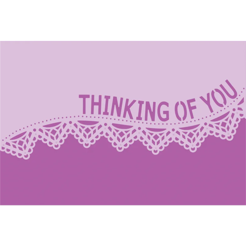 

JC THINKING OF YOU Letters Metal Cutting Dies for Scrapbooking Die Cut Handmade Card Making Stencil Craft Mold Mould Model Decor