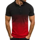 Мужская летняя рубашка-поло, гавайская винтажная градиентная рубашка-кардиган на пуговицах, Спортивная Мужская одежда для гольфа, блузки, футболки