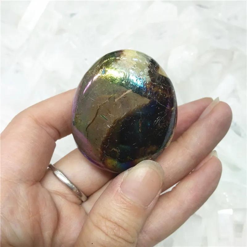 Оптовая продажа дешевая цена натуральный септарий камень кварца ладонь для