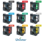 Производитель промышленных этикеток Unistar, 10 упаковок, совместимых с Dymo Rhino 18444, виниловая кассета для DYMO Rhino 5200,4200,6000