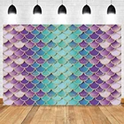 Фотофон Yeele для детской вечеринки, фон с изображением русалки, весы для девочек, принцессы, Декор, баннер, фон для фотостудии, реквизит