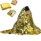 Аварийное одеяло 160*210 см, комплект первой помощи для выживания на открытом воздухе, ветрозащитное водонепроницаемое тепловое одеяло из фольги для кемпинга, походов