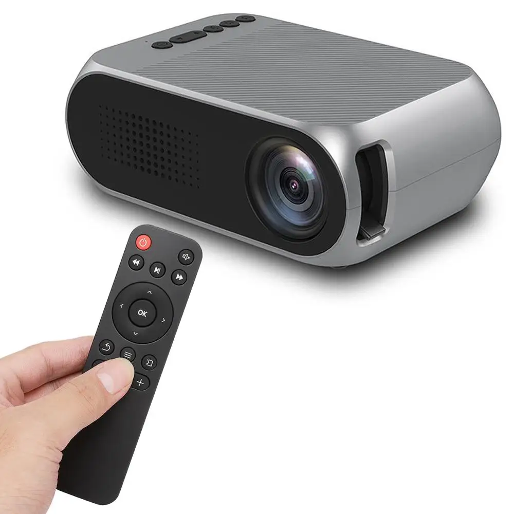 Мини проектор YG320 с аккумулятором ЖК дисплей USB HD 1080P для домашнего кинотеатра