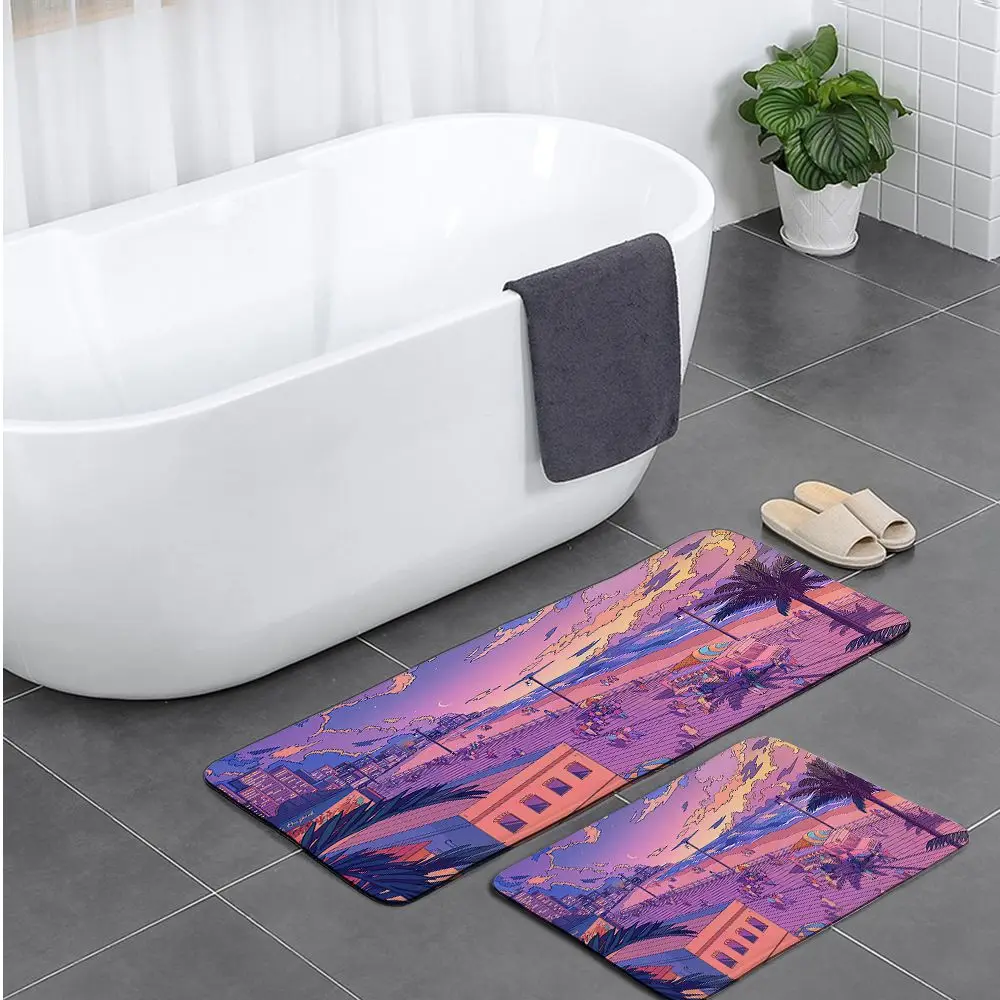 

Sailor Moon Landscape Mat Camper Carpet Bathroom Entrance Doormat Bath Indoor Floor Rugs Absorbent Mat Anti-slip Kitchen Rug