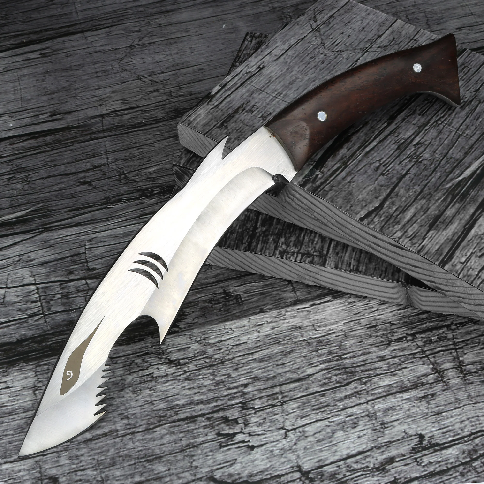 Охотничий нож тактический Клинок с фиксированным лезвием деревянной рукояткой