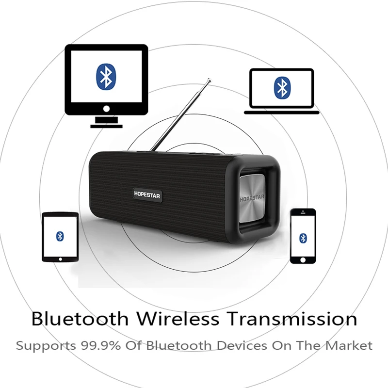 Портативная Bluetooth-Колонка HOPESTAR T9 портативная внешняя антенна с сабвуфером TWS