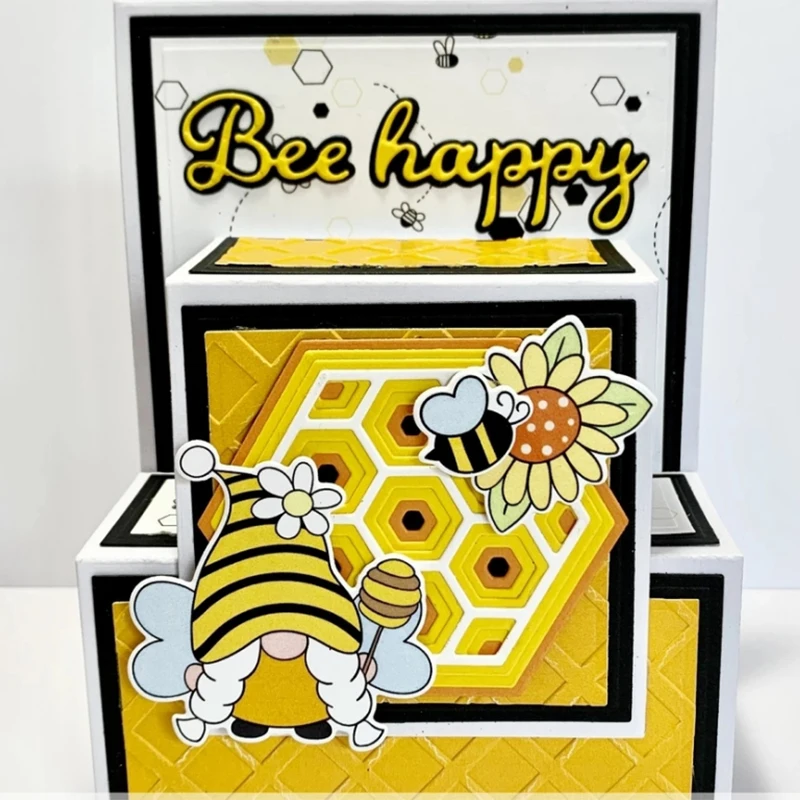 

Металлические Вырубные штампы Panalisacraft honey Bee happy, трафареты для «сделай сам», Скрапбукинг/альбом, декоративное тиснение, бумажные открытки «с...