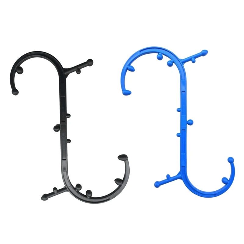 

2x Портативный массажер точки мышцы крови массажер для шеи и плеч назад массажный инструмент Фитнес синего и черного цветов