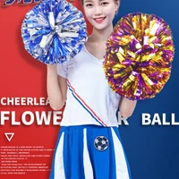 new game pom poms double hole handle cheerleading cheering ball sports match vocal dance party concert decor club supplies