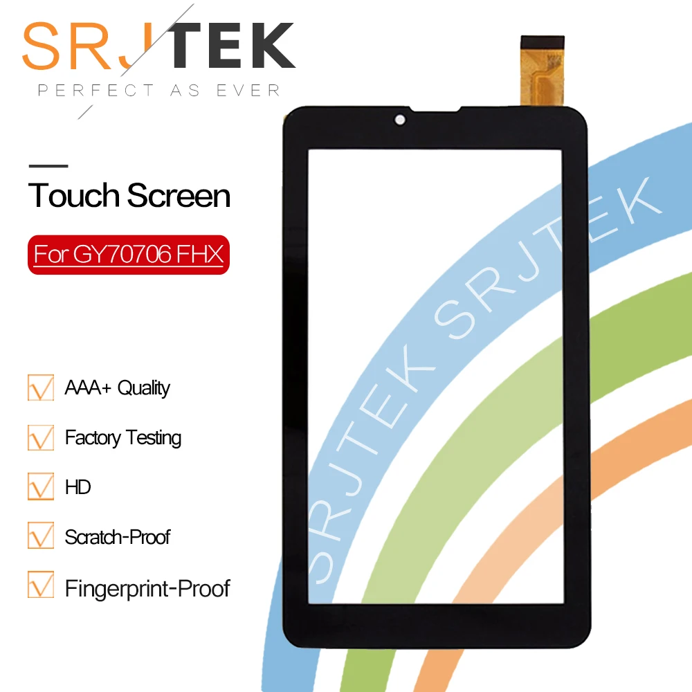 

SRJTEK Digitizer 7" For GY70706 FHX Tablet Touch Screen Panel Glass Sensors Replacement Parts Touch Black White