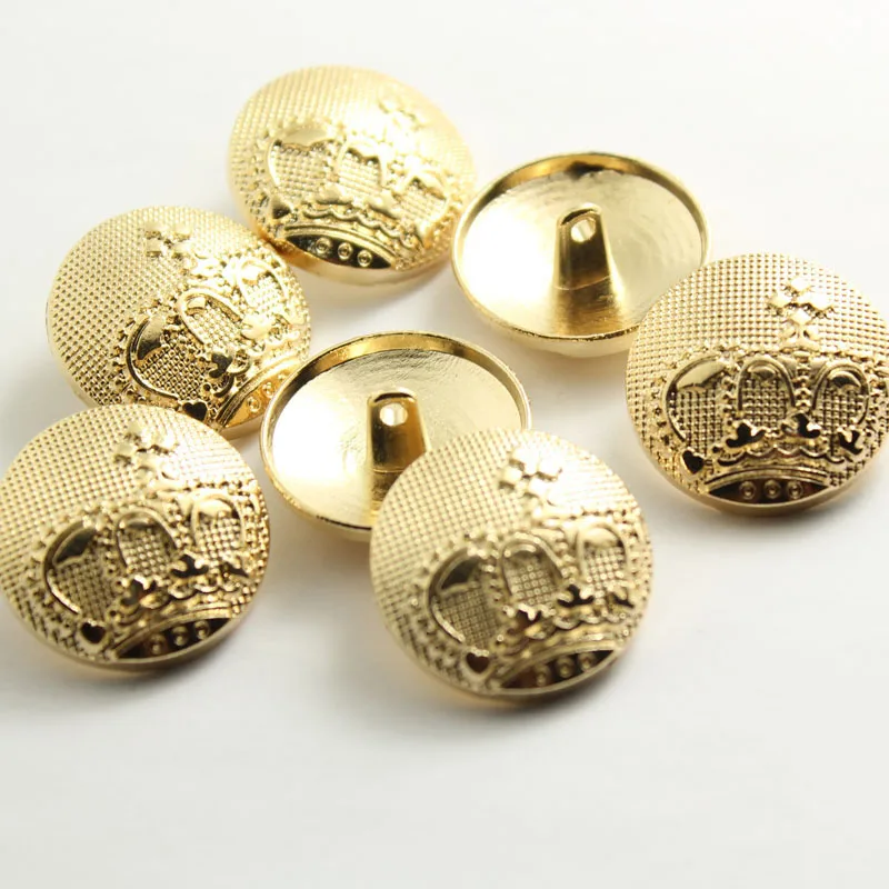 10 шт. металлическая Золотая пуговица в стиле ретро для одежды металлические