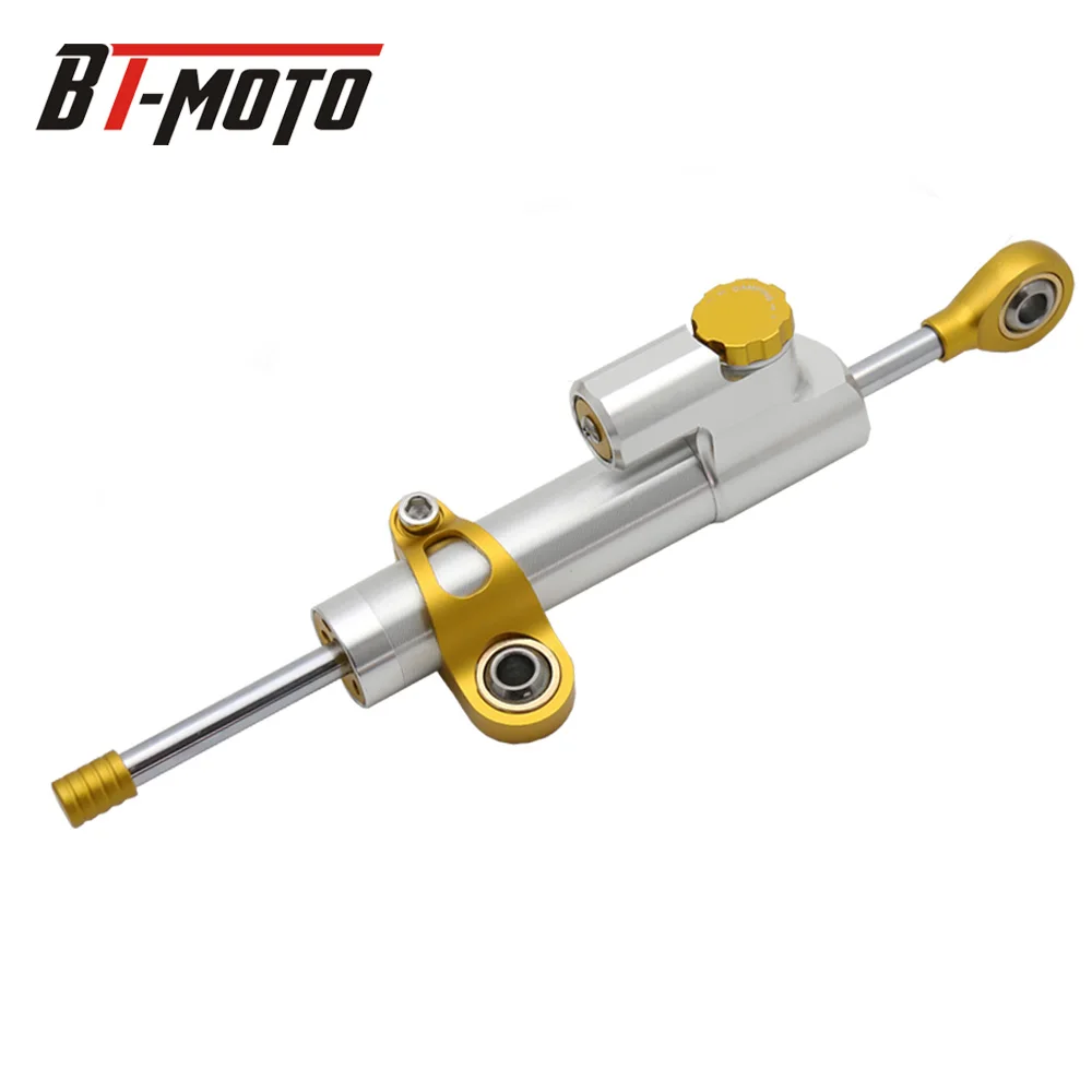 silver gold Для KAWASAKI ZX7R ZX 7R 1989 1990 1991 1992-2003 CNC алюминиевый мотоциклетный демпфер рулевой стабилизации безопасности управления - Цвет: silver gold