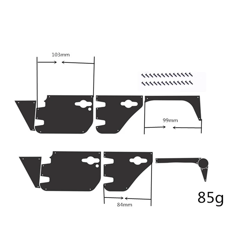 

Metal Door Decoration Guard Sheet Anti-Skid Plate for 1/10 RC Crawler Axial SCX10 III AXI03007 Upgrade Parts