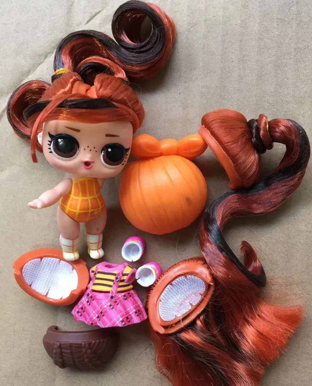 

Hair Changable Mini Doll Toy Figure Offical Parts Milk Bottle Clothes Shoes Headbands Wigs Collection Toys