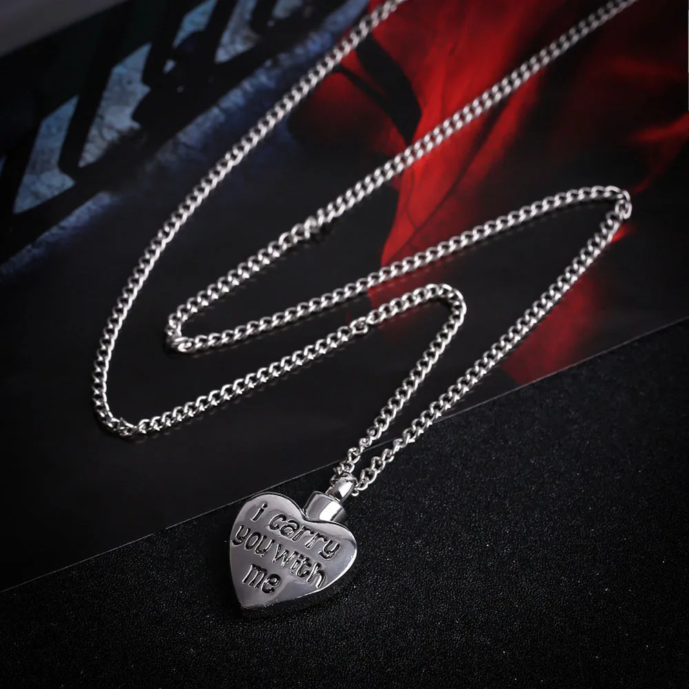 Модное ожерелье с надписью I Carry You With Me в форме сердца кремации ювелирные изделия