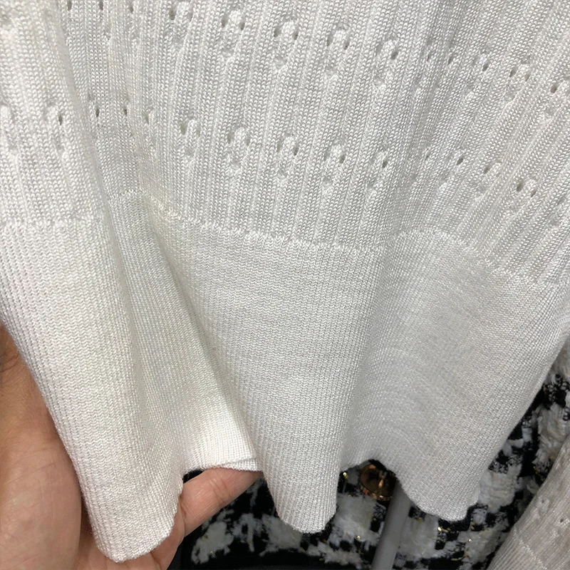 

New Black 20120 Women Spring Autumn Slim Short-cut Knitted Undershirt White Sweater Jumper Female Pullovers