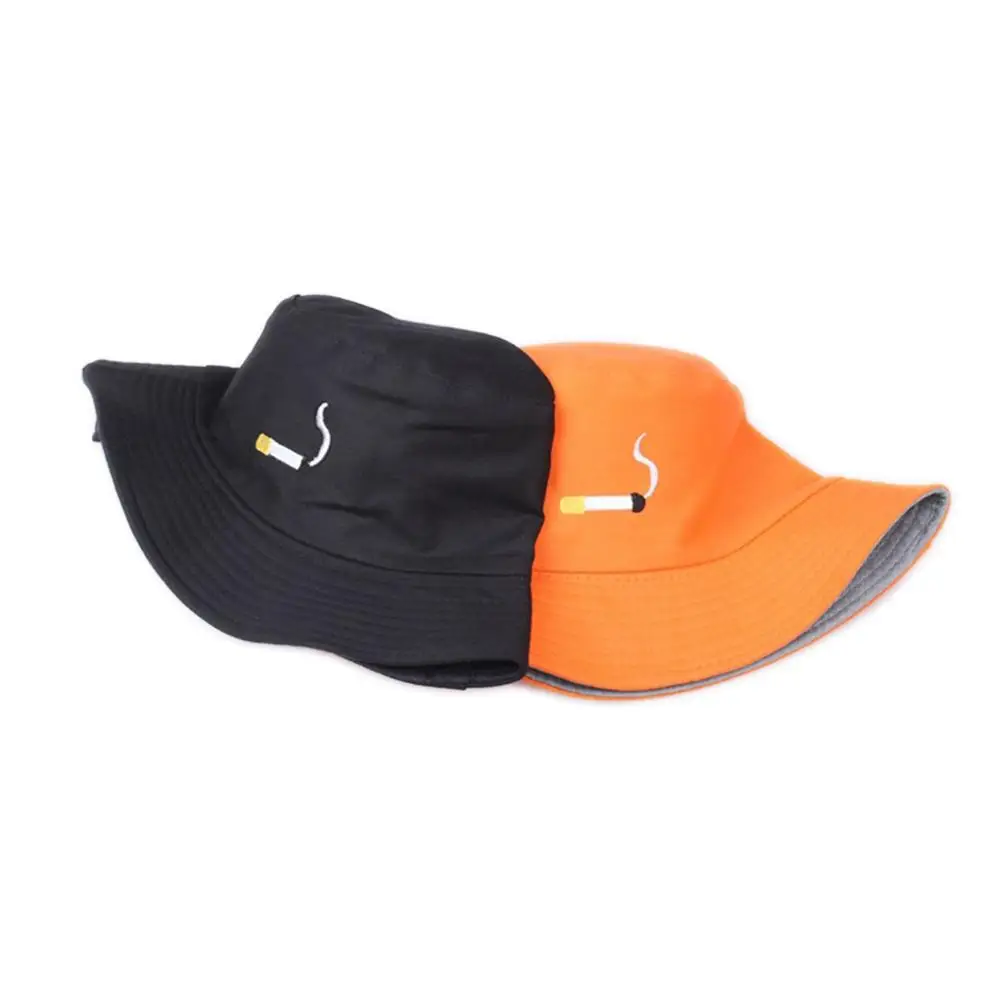 Панама с вышивкой сигарет для мужчин и женщин в стиле Харадзюку рыбалка Боб