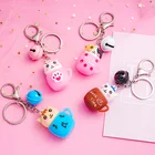 Милая чашка, Кофейный кот, колокольчики, брелок для женщин, модная подвеска для сумки, брелок для автомобиля, трендовая личность, для влюбленных, парные украшения, подарок