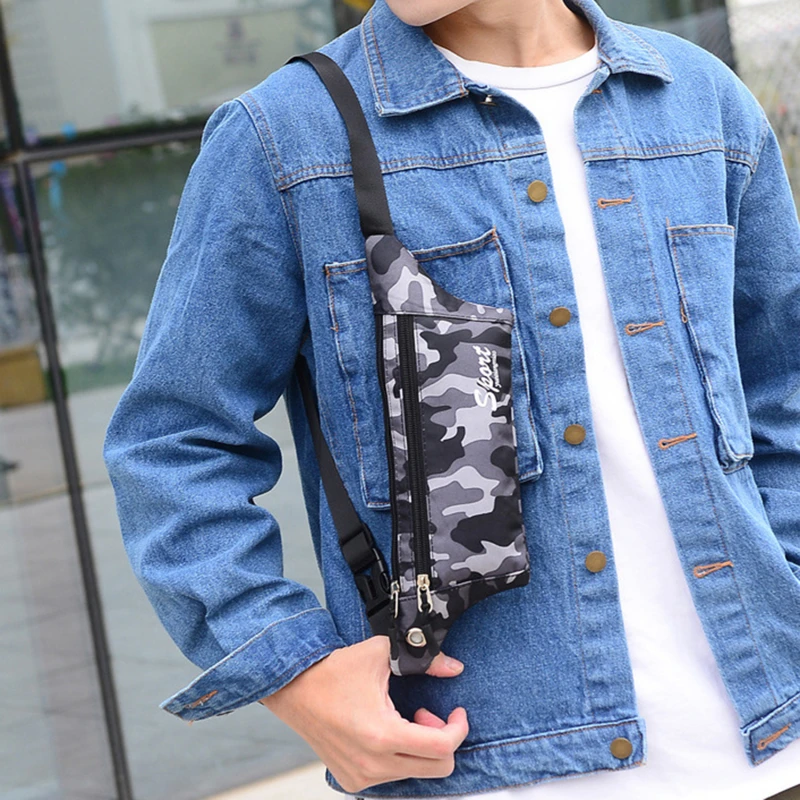 

Men Camouflage Pockets Outdoor Sports Waist Packs Personal Ultra-light Anti-theft Mobile Phone Bag Waterproof Chest Bag