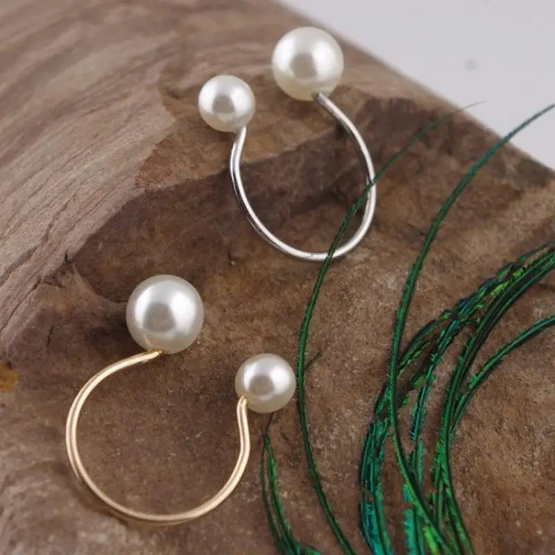 Модное кольцо увеличенное модное u образное регулируемое Золотое для женщин