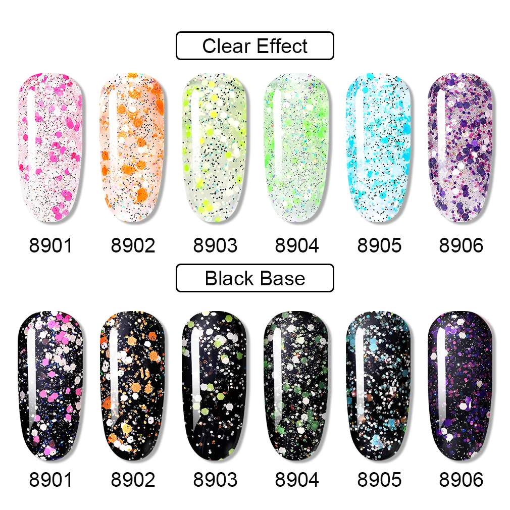 Elite99 10ml Glitter Color Gel Nail Polish Laser Shimmer Varnish Soak Off Enamel Lacquer For Manicure Art | Красота и здоровье