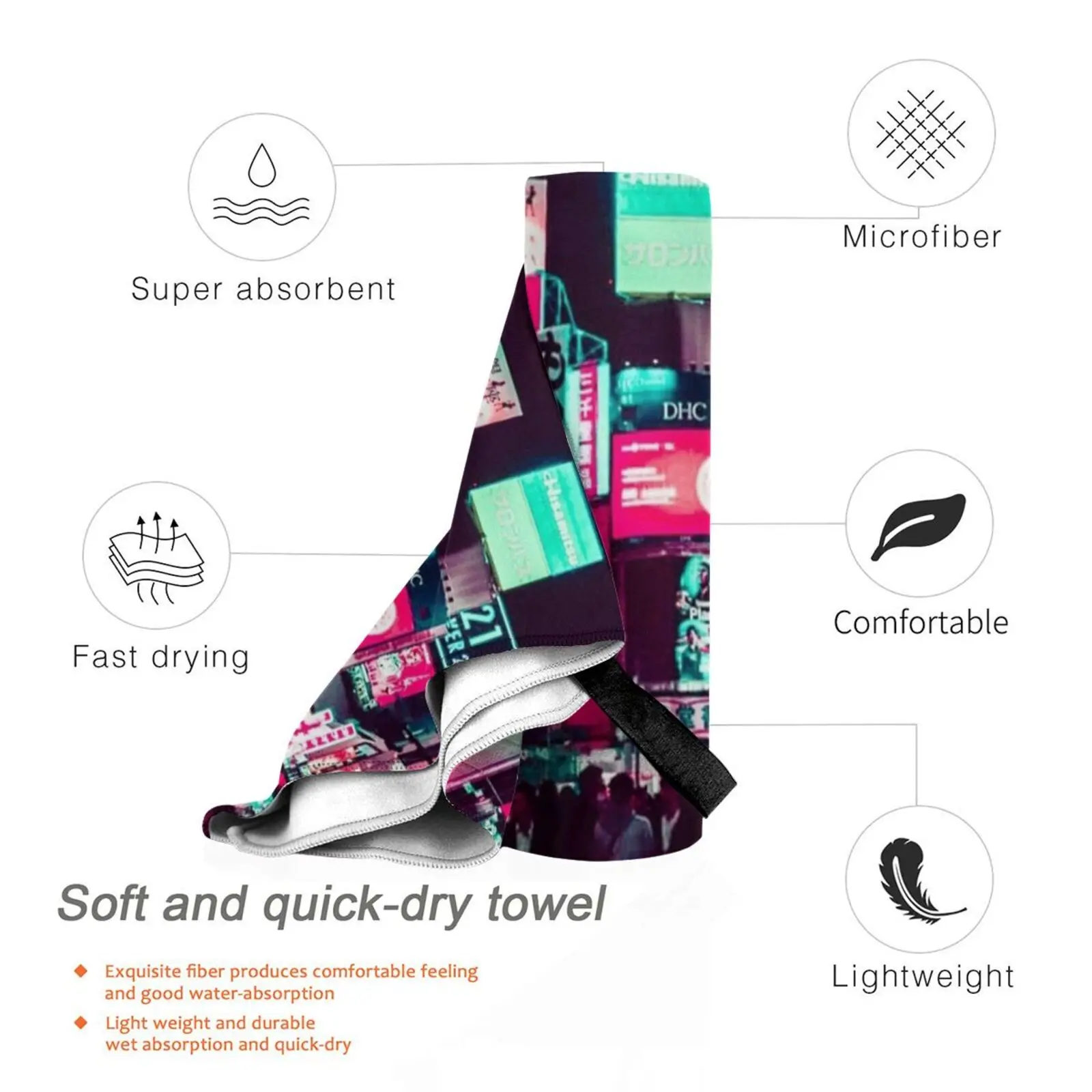 Улица Sinchon в Южной Корее быстросохнущее полотенце для спортзала портативная