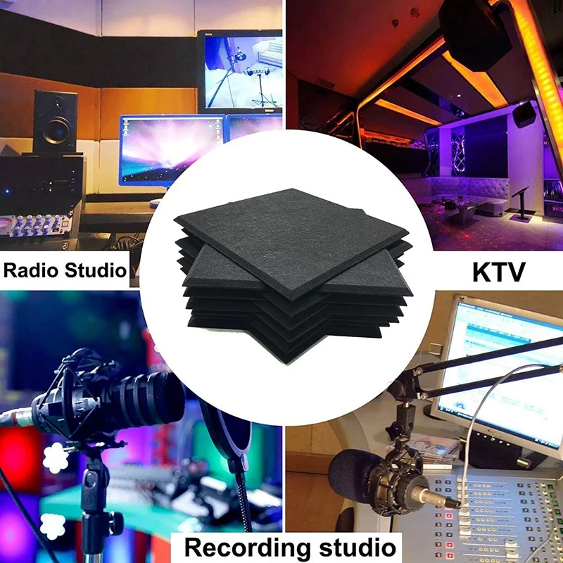 

12 Pcs Acoustic Panels,Sound Proof Padding,Soundproofing Foam,Acoustic Treatment for Homes&Offices,30X30X0.9CM