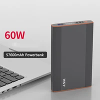 57600mah power bank outdoor power supply pd 60w qc3 0 fast charging poverbank for iphone ipad xiaomi notebook laptop powerbank