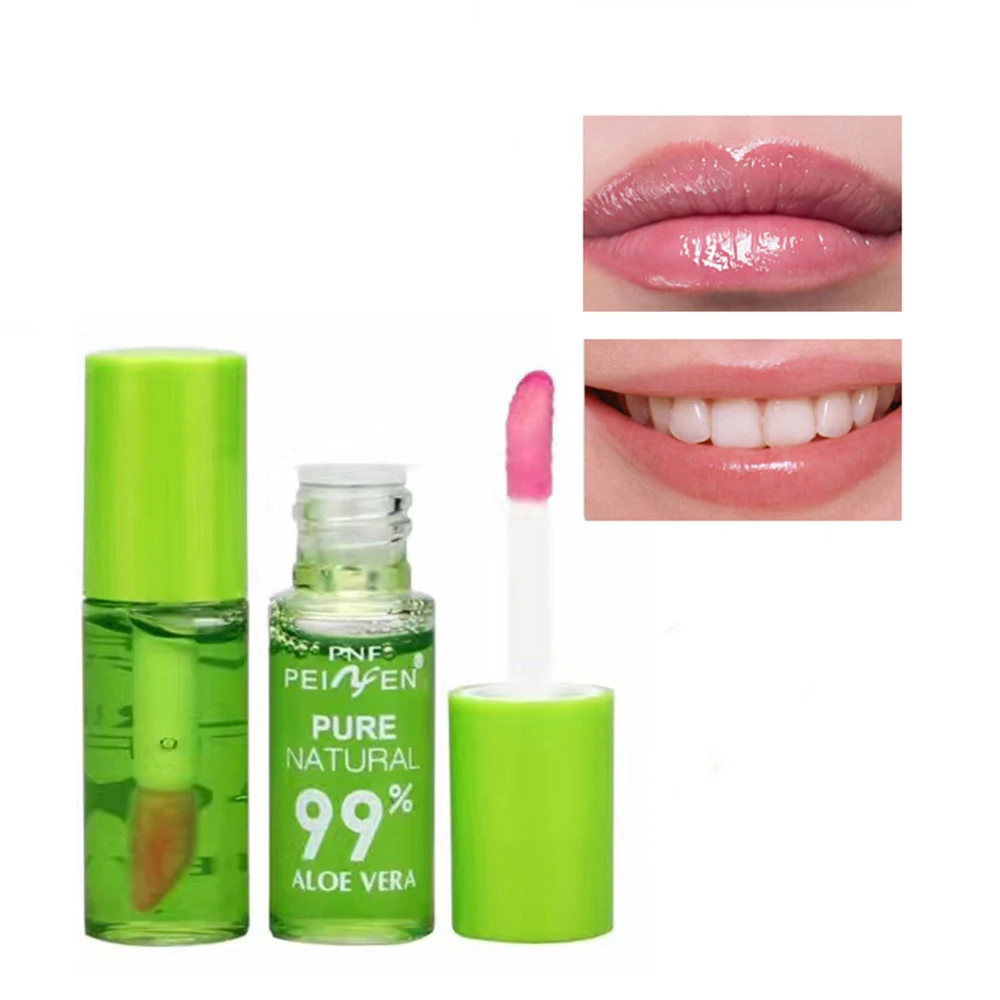 Натуральный блеск для губ с алоэ вера жидкая губная помада изменением цвета