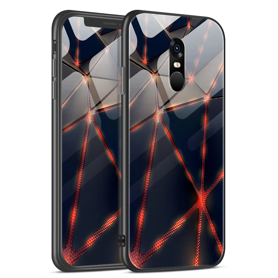 H123 Для Xiaomi Redmi Note 4/4X роскошный чехол из закаленного стекла для Remi Note 4 Pro CN Version/4 Gobal Version Fashion Soft Edge Shell - Цвет: H123