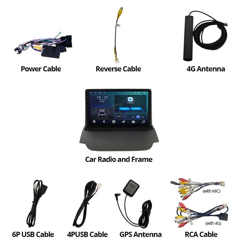 

TIEBRO 2 Din Android 10 Car Radio For Ford Ecosport 2013-2017 Autoradio GPS Navigator Navigation Bluetooth Carplay Accessories