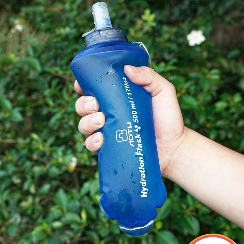 

Outdoor Soft Water Bag Cross-country Running Soft Water Bag Cup Portable Silicone Foldable Water Cup Sport Water Bottle Squeeze