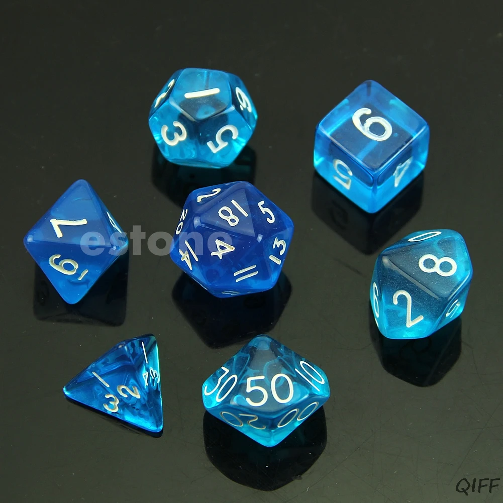 Игровой набор 7 игральных костей D4 D6 D8 D10 D12 D20 Magic-the-сбор D &amp ролевая игра PL | Спорт и