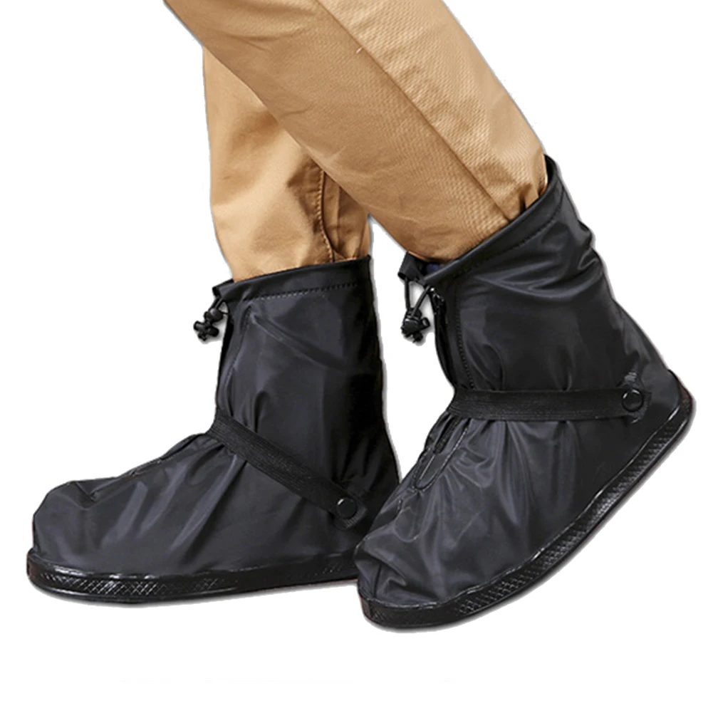 

Waterproof Unisex Wear-resistant Mid-tube Reusable Shoe Cover Overshoes Rainboots Non-Slip