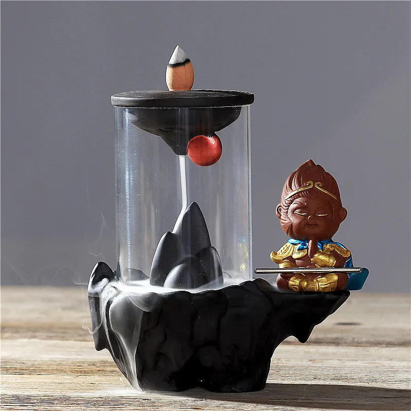 Китайская Статуя Дракона держатель для благовоний с обратным потоком