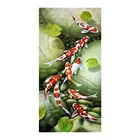 Пруд Карп Алмазная картина животное рыба круглая полная дрель Прихожая Nouveaute DIY мозаика вышивка 5D Вышивка крестом домашний декор