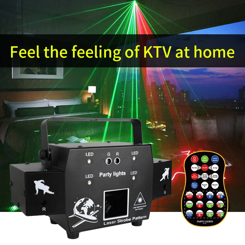 Новый профессиональный лазерный сценический светильник DMX 512 Рождественский