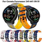Ремешок 20 мм для часов Garmin Forerunner 245 245M 645 музыкальный силиконовый ремешок для часов Garmin Vivoactive 3 3t HR подарок SQ браслет