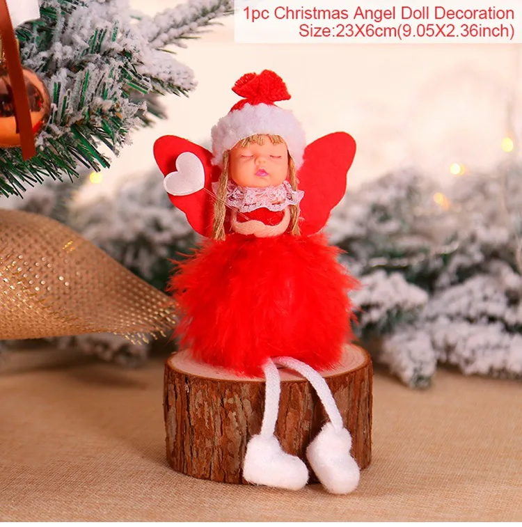 angel style 4 QIFU рождественские украшения Рождество Navidad рождественские украшения стола для дома Noel Natal Санта-Клаус орнамент - Цвет: angel style 4