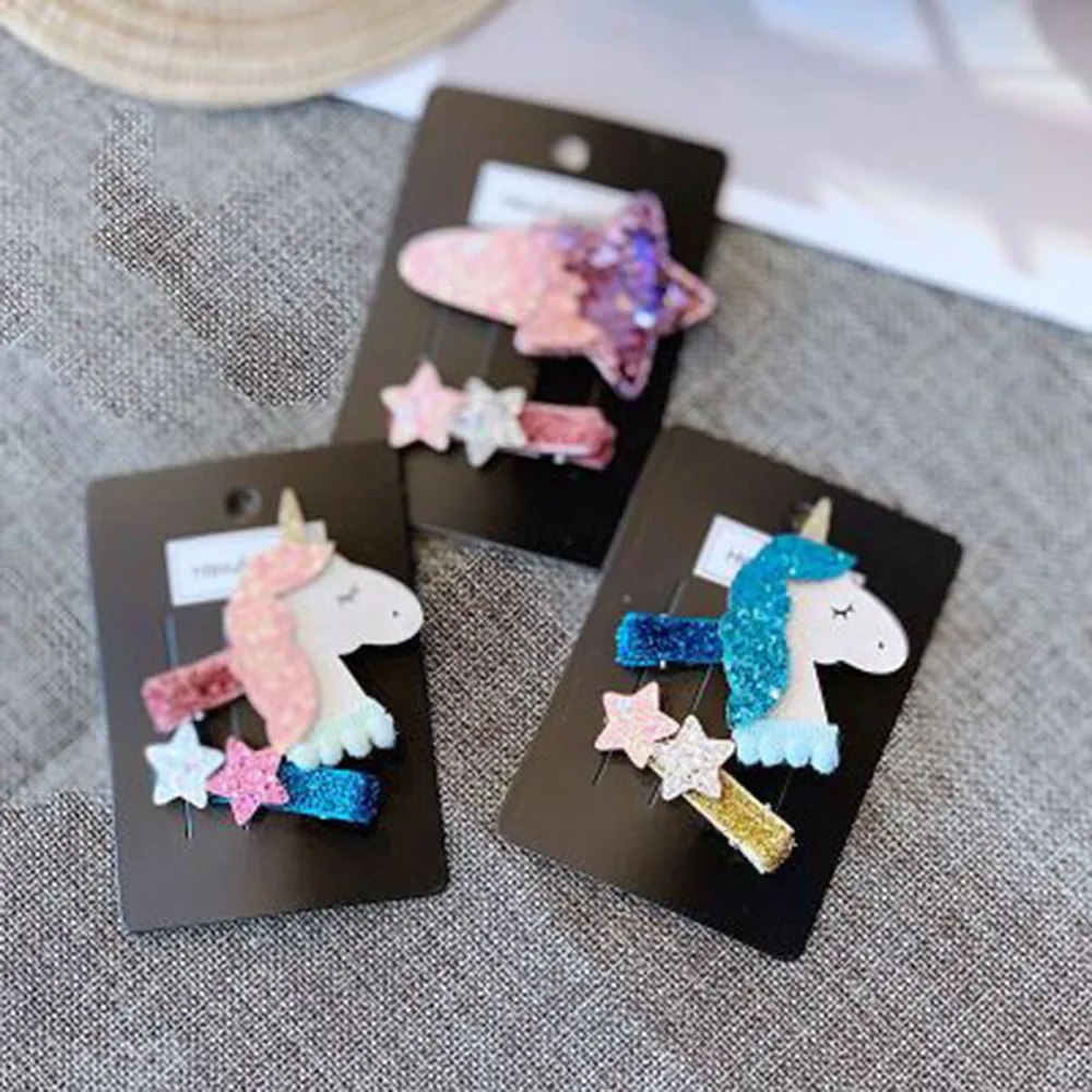 Милые рождественские аксессуары для волос девочек 2 шт. Мультяшные головные