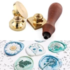 Сургучная печать, головка штемпеля деревянная, ручка для штампа латунь, ручка из розового дерева в стиле ретро, Медная головка для скрапбукинга, съемная пластина