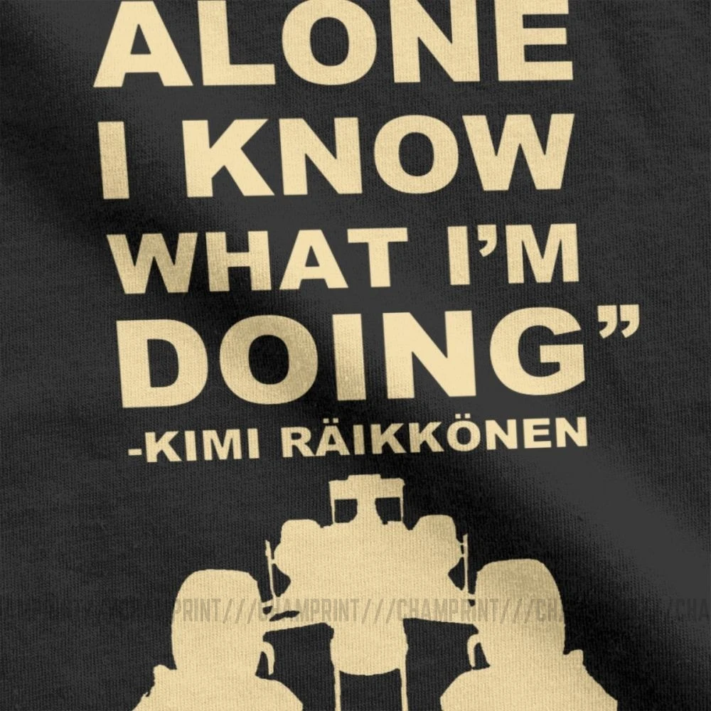 Мужская футболка Kimi Raikkonen уникальная с короткими рукавами 100% хлопок без меня