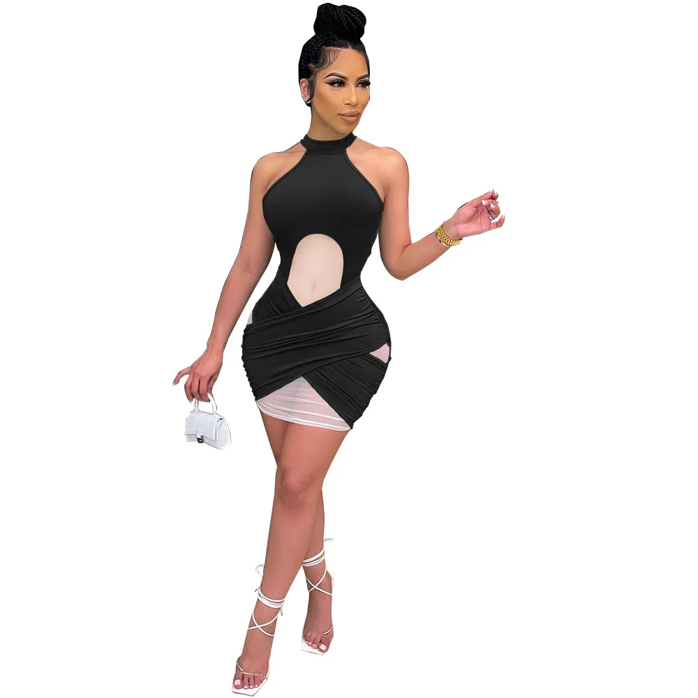 

Женский бархатный укороченный топ Blavk без бретелек с открытой спиной Повседневные платья мини сетчатая юбка спортивный костюм женское плат...