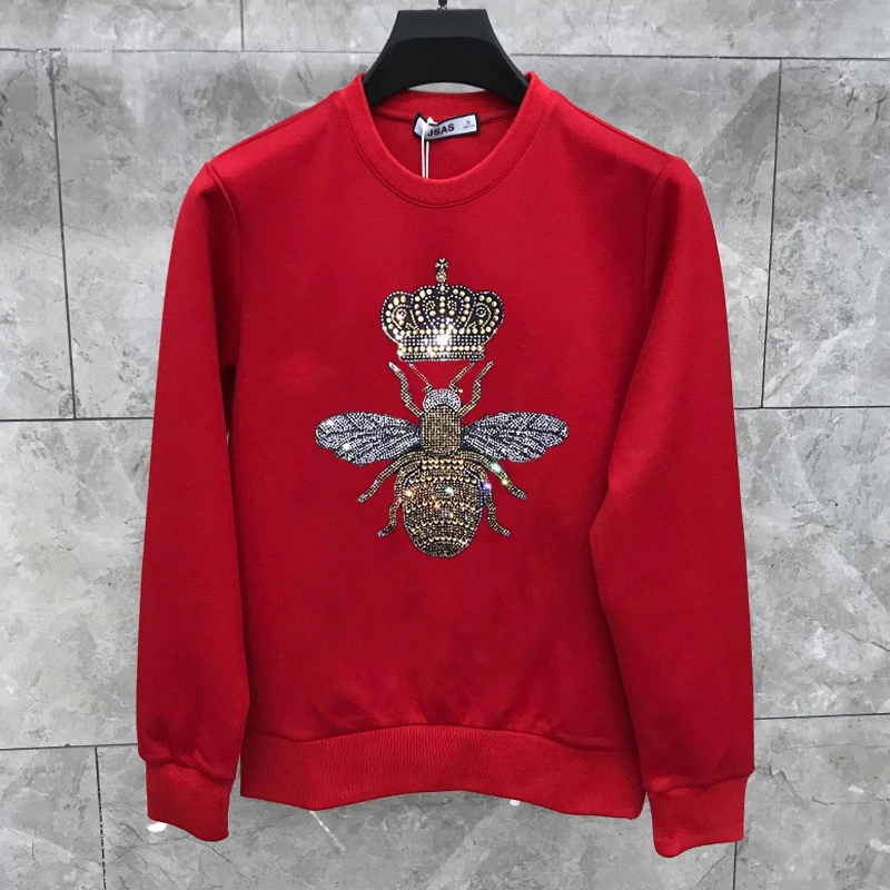 Толстовка мужская из чистого хлопка с принтом пчелы | Мужская одежда