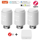 Клапан привода радиатора Tuya ZigBee3.0, умный программируемый термостат, терморегулятор, TRV Голосовое управление через Alexa Google Home